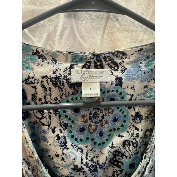 Christopher & Banks Linen-Blend Floral Print Jacket – Size L - Picture 2 of 7